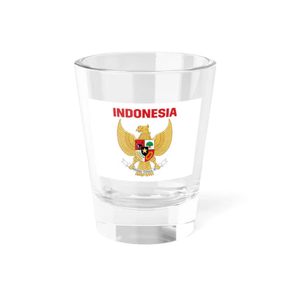 Indonesia coat of arms with name (Indonesia) Shot Glass 1.5oz 1.5oz - Go Mug Yourself