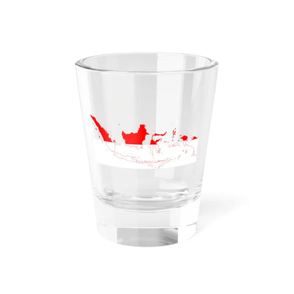 Indonesia flag map 1945-2002 (Indonesia) Shot Glass 1.5oz 1.5oz - Go Mug Yourself