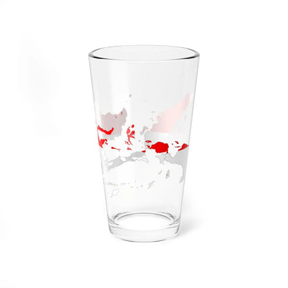 Indonesia Map Flag (Indonesia) Pint Glass 16oz - Go Mug Yourself