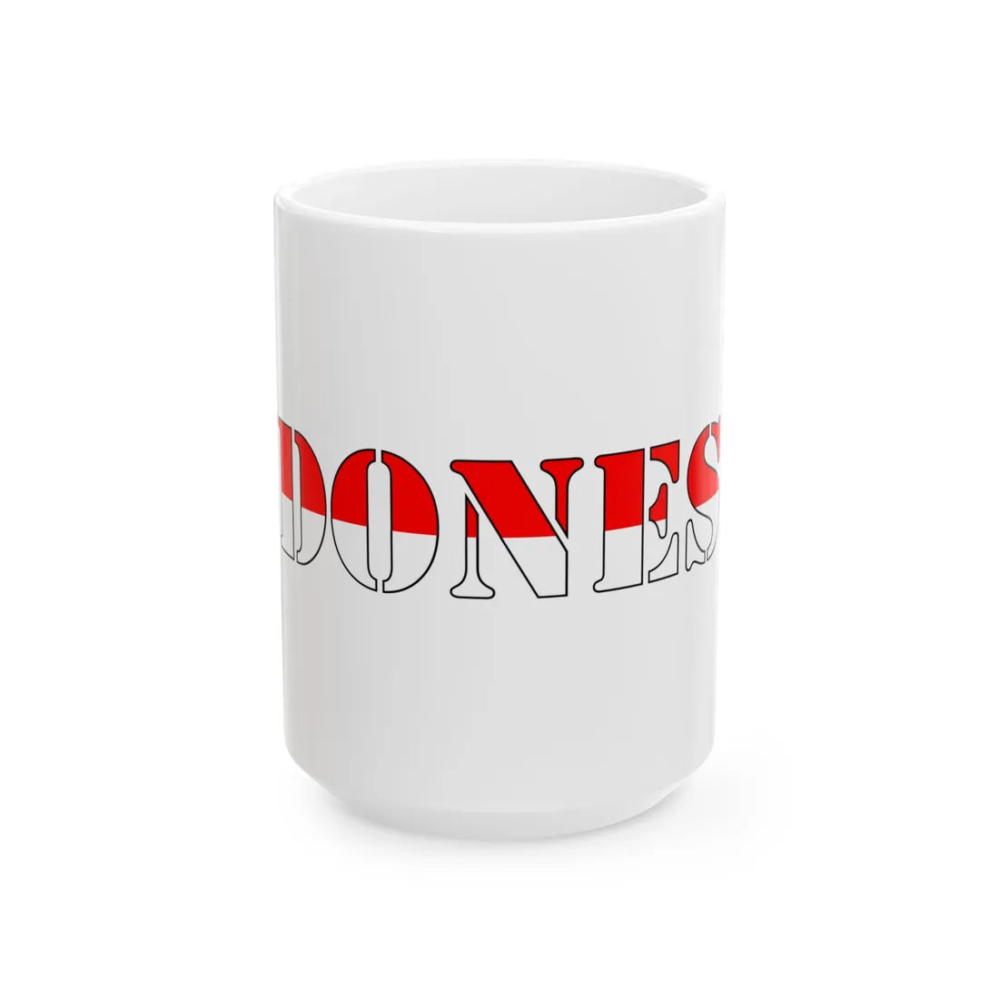 Indonesia Merah Putih (Indonesia) White Coffee Mug 15oz - Go Mug Yourself