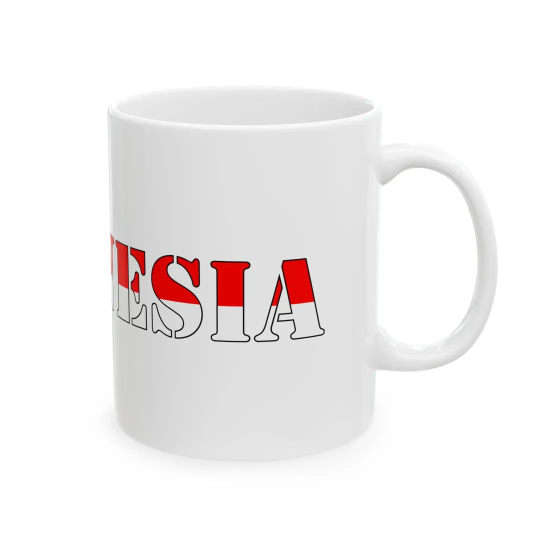 Indonesia Merah Putih (Indonesia) White Coffee Mug - Go Mug Yourself
