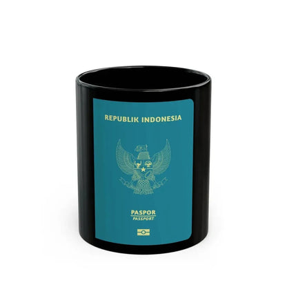 Indonesia Passport - Black Coffee Mug 11oz - Go Mug Yourself