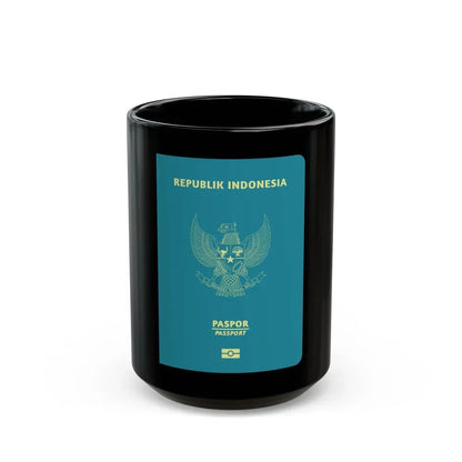 Indonesia Passport - Black Coffee Mug 15oz - Go Mug Yourself