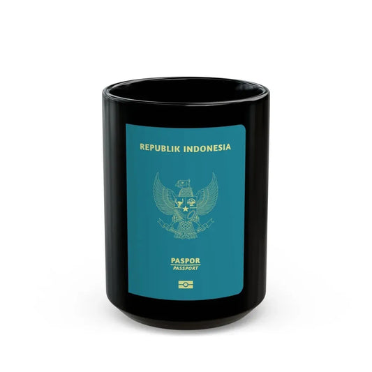 Indonesia Passport - Black Coffee Mug 15oz - Go Mug Yourself