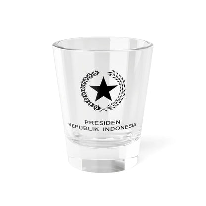 Indonesian Presidential Emblem black (Indonesia) (Coat of Arms) Shot Glass 1.5oz 1.5oz - Go Mug Yourself