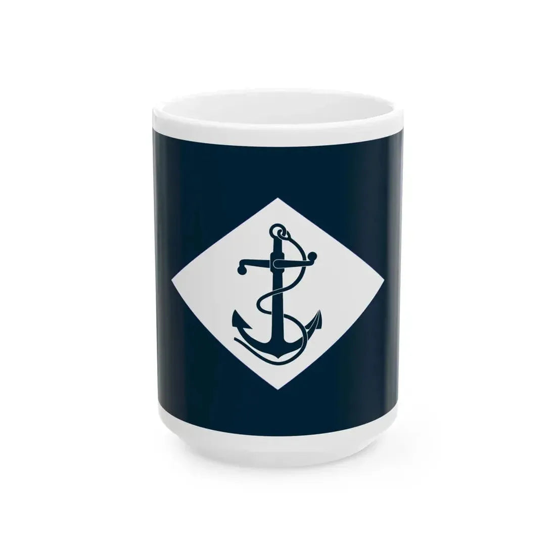 Infantry battalion flag of the United States Navy (United States) White Coffee Mug 15oz - Go Mug Yourself