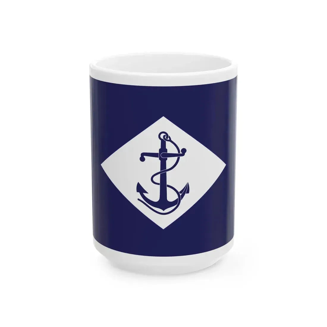 Infantry battalion flag of the U.S. Navy (United States) White Coffee Mug 15oz - Go Mug Yourself