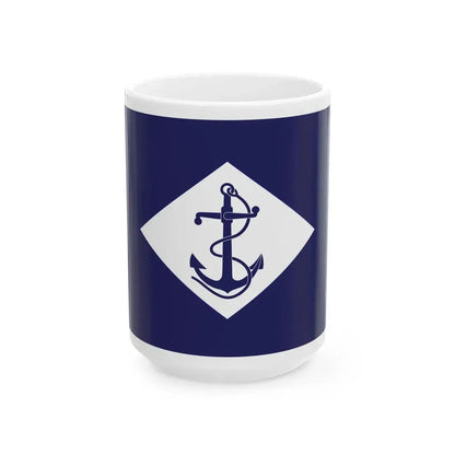 Infantry battalion flag of the U.S. Navy (United States) White Coffee Mug 15oz - Go Mug Yourself
