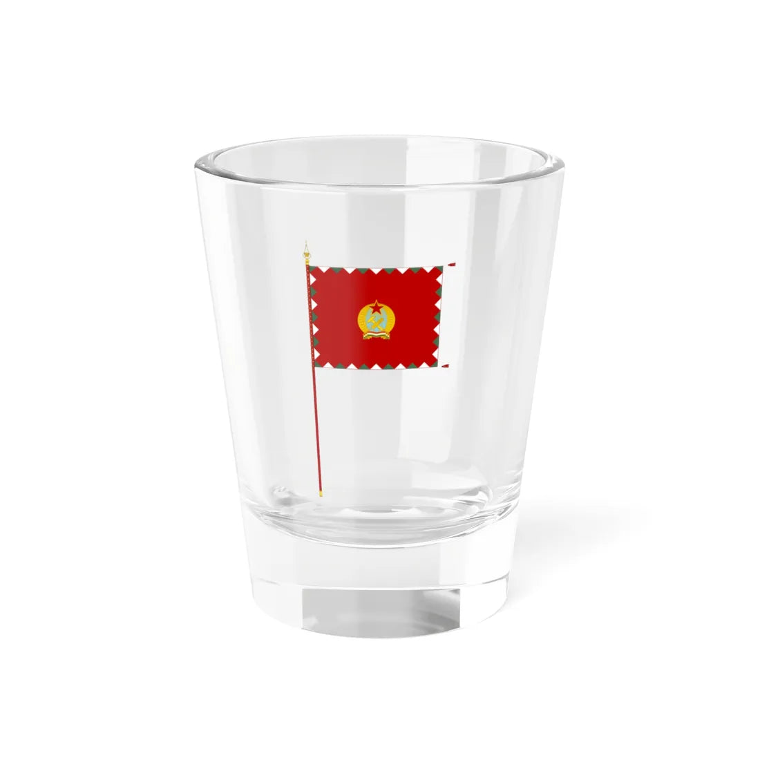 Infantry Colour of the Hungarian Peoples Army 1950-1957 with staff (Hungary) Shot Glass 1.5oz - Go Mug Yourself