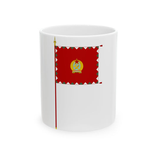 Infantry Colour of the Hungarian Peoples Army 1950-1957 with staff (Hungary) White Coffee Mug-11oz-Go Mug Yourself