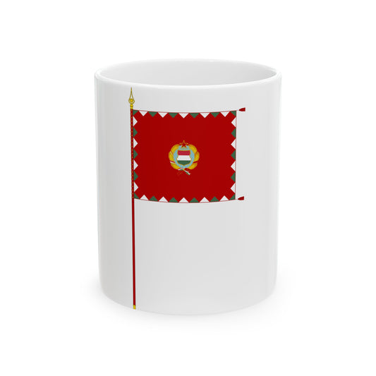 Infantry Colour of the Hungarian Peoples Army 1957-1976 with staff (Hungary) White Coffee Mug-11oz-Go Mug Yourself