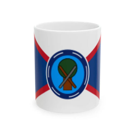 Infobox Flag of the Belize Defence Force (Belize) White Coffee Mug 11oz - Go Mug Yourself