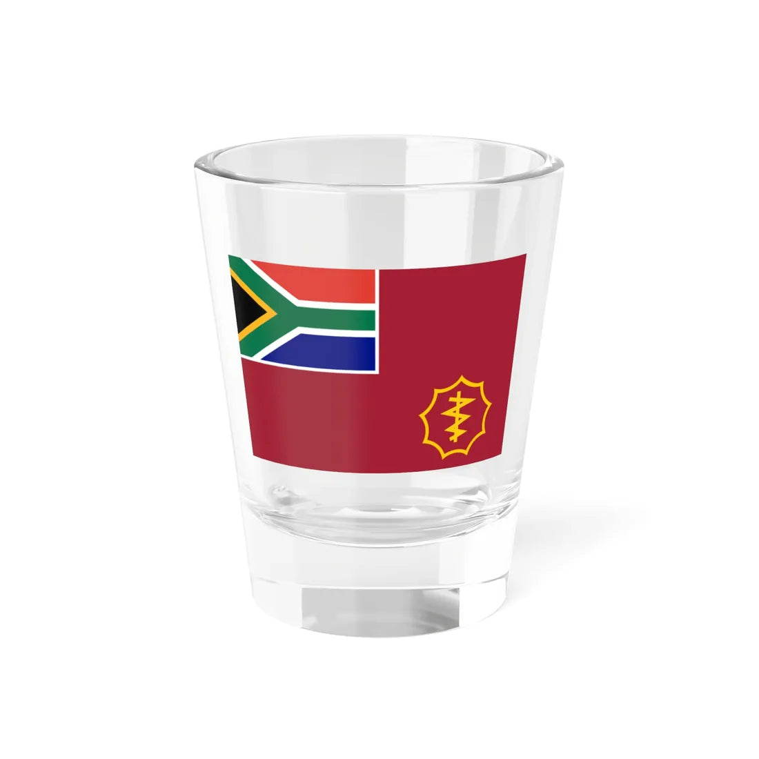 Infobox Flag of the South African Military Health Service (South Africa) Shot Glass 1.5oz 1.5oz - Go Mug Yourself