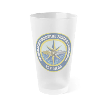 Information Warfare Training Command San Diego (U.S. Navy) Frosted Pint Glass 16oz-Go Mug Yourself