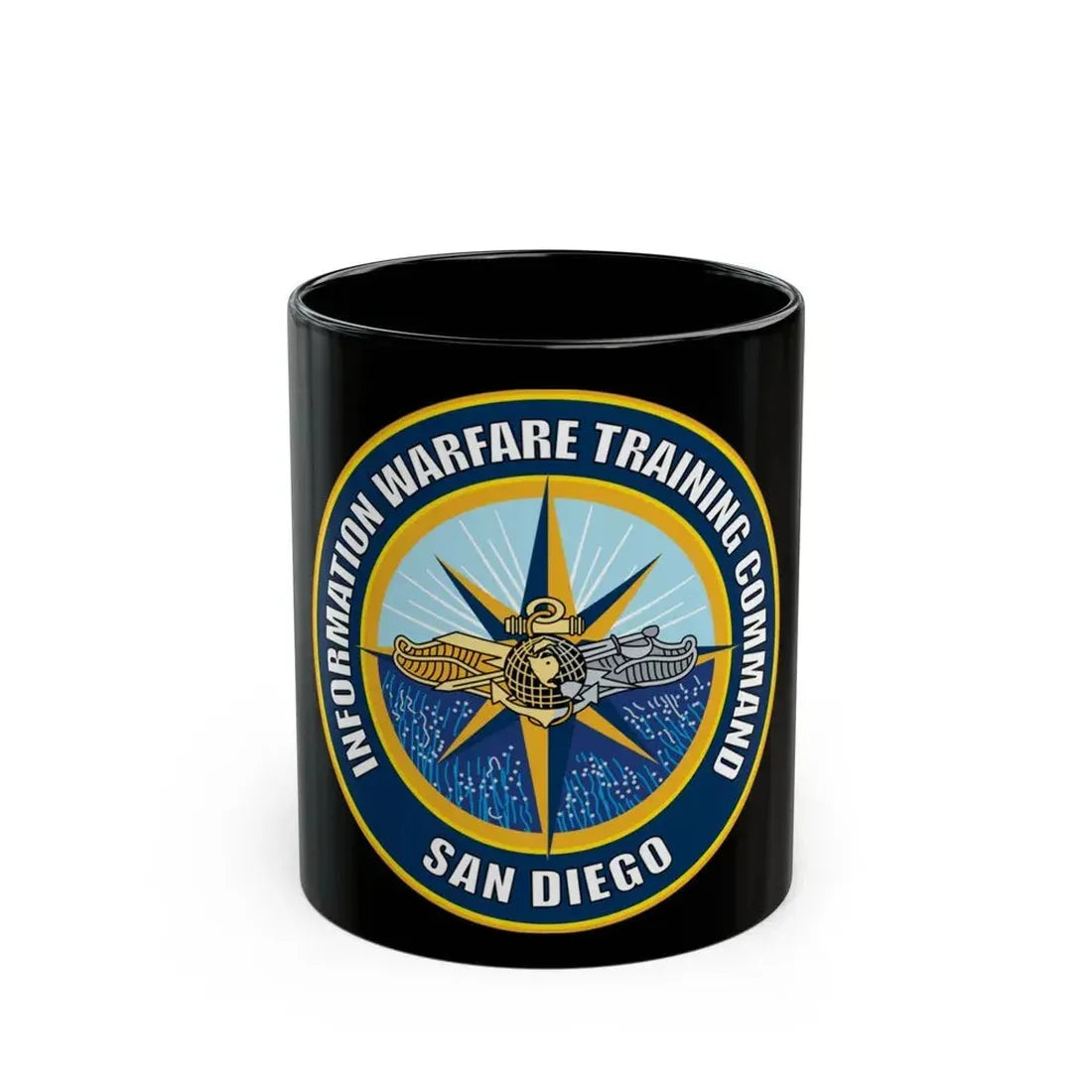 Information Warfare Training Command San Diego (U.S. Navy) Black Coffee Mug 11oz - Go Mug Yourself