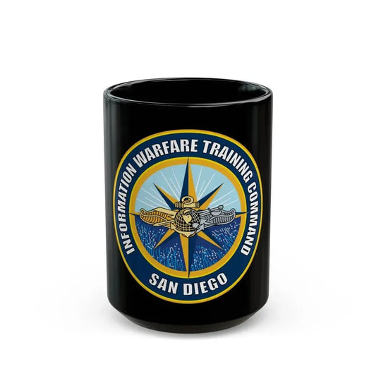 Information Warfare Training Command San Diego (U.S. Navy) Black Coffee Mug 15oz - Go Mug Yourself