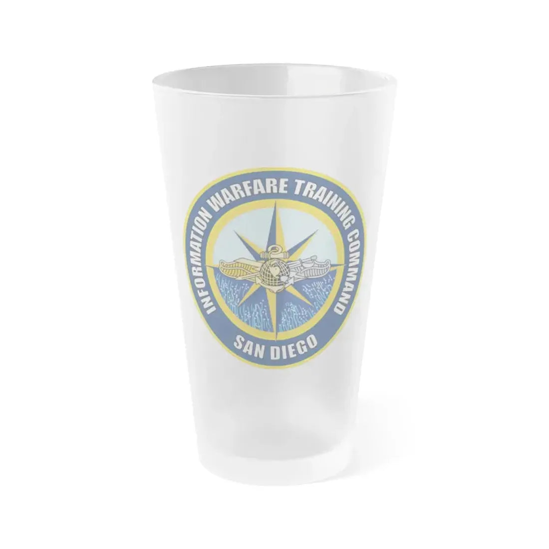 Information Warfare Training Command San Diego (U.S. Navy) Frosted Pint Glass 16oz Default Title - Go Mug Yourself