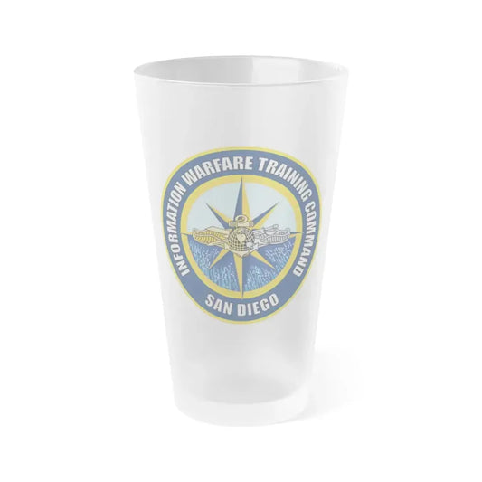 Information Warfare Training Command San Diego (U.S. Navy) Frosted Pint Glass 16oz Default Title - Go Mug Yourself