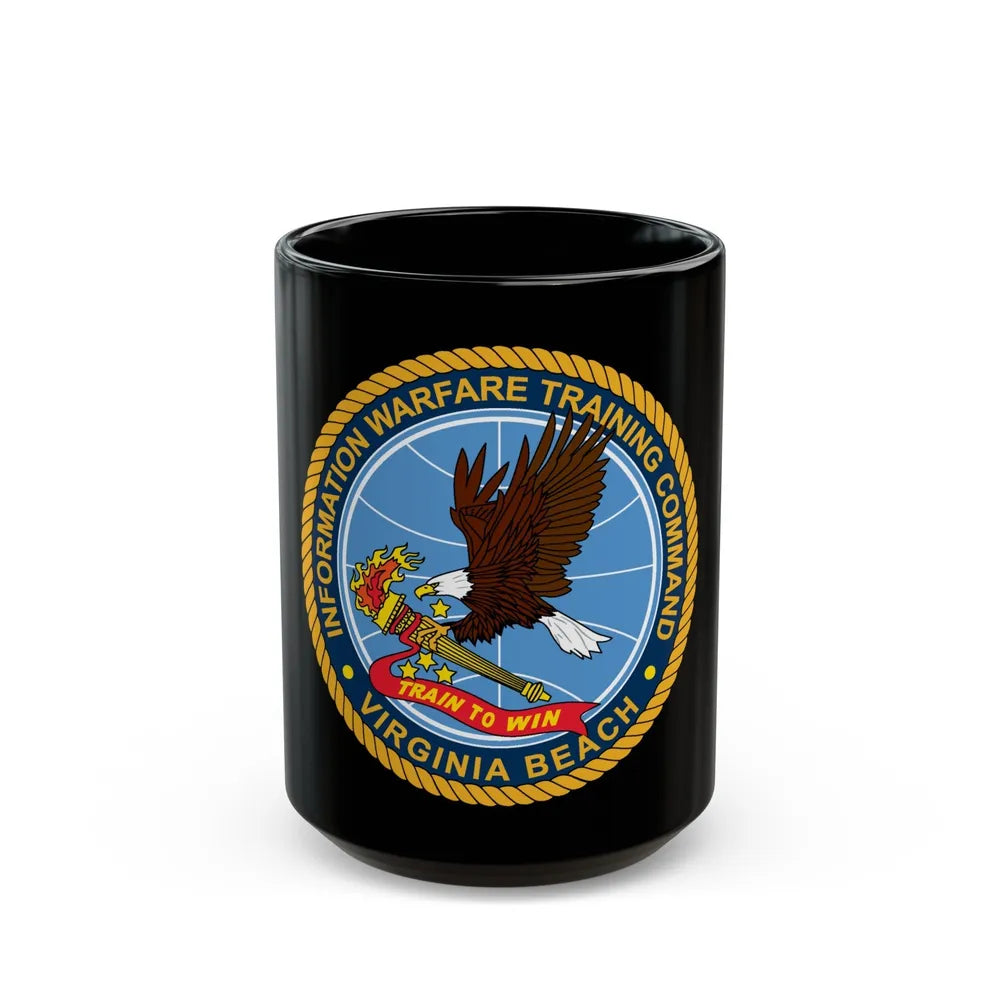 Information Warfare Training Command VA Beach (U.S. Navy) Black Coffee Mug-15oz-Go Mug Yourself