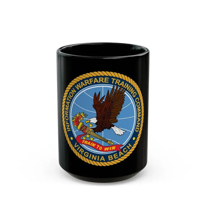 Information Warfare Training Command VA Beach (U.S. Navy) Black Coffee Mug 15oz - Go Mug Yourself