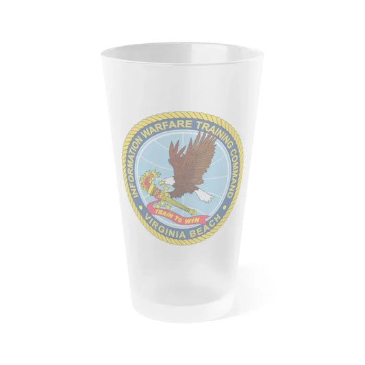 Information Warfare Training Command VA Beach (U.S. Navy) Frosted Pint Glass 16oz Default Title - Go Mug Yourself