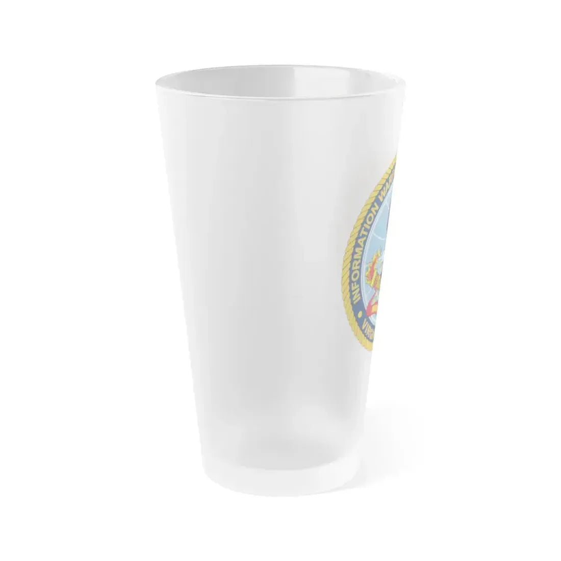 Information Warfare Training Command VA Beach (U.S. Navy) Frosted Pint Glass 16oz - Go Mug Yourself