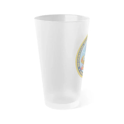 Information Warfare Training Command VA Beach (U.S. Navy) Frosted Pint Glass 16oz - Go Mug Yourself