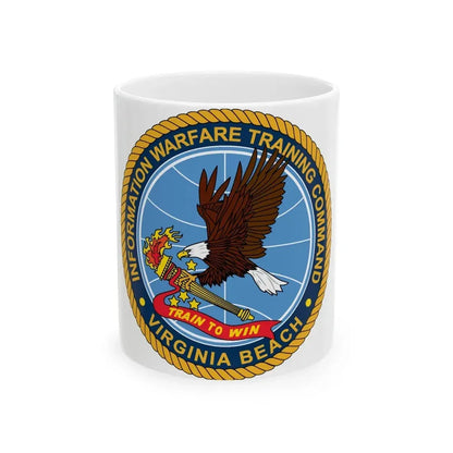 Information Warfare Training Command VA Beach (U.S. Navy) White Coffee Mug 11oz - Go Mug Yourself