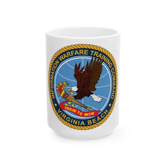 Information Warfare Training Command VA Beach (U.S. Navy) White Coffee Mug 15oz - Go Mug Yourself