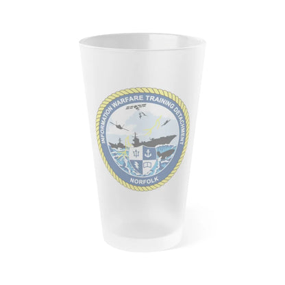 Information Warfare Training Detachment Norfolk (U.S. Navy) Frosted Pint Glass 16oz-Go Mug Yourself