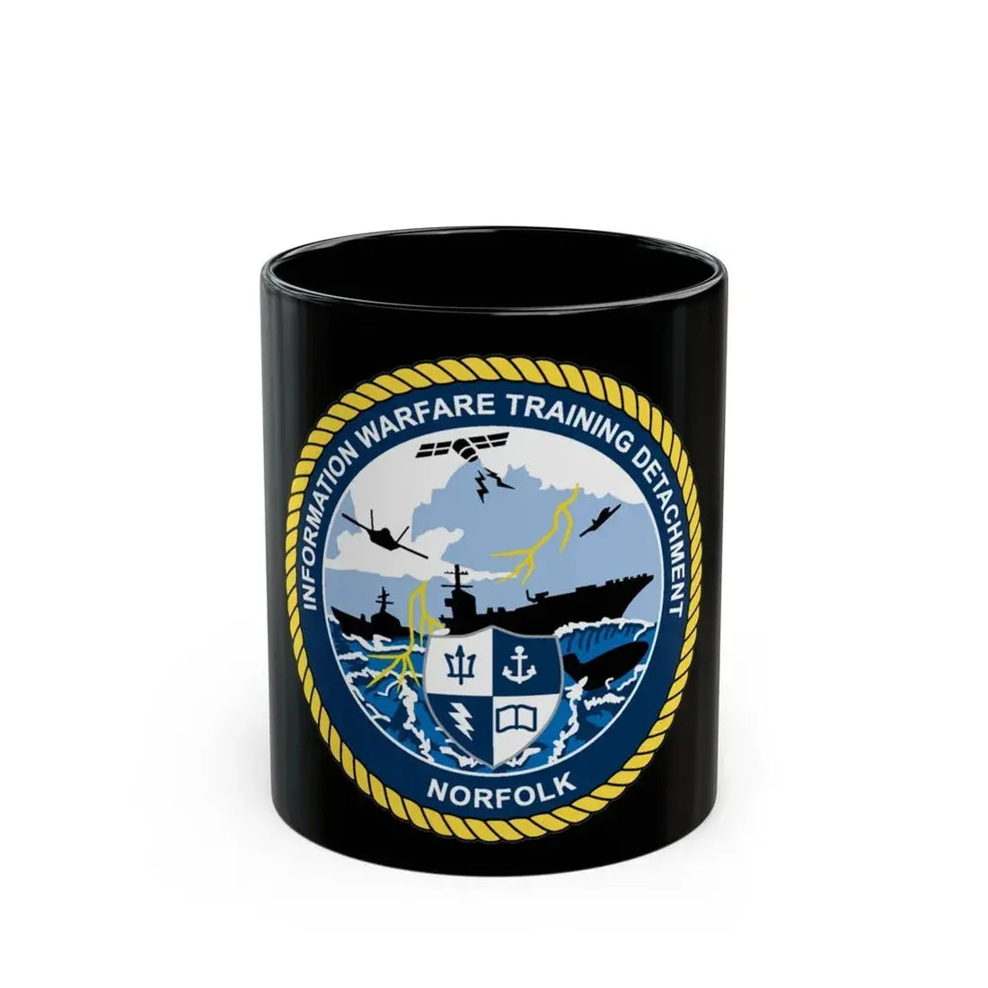 Information Warfare Training Detachment Norfolk (U.S. Navy) Black Coffee Mug 11oz - Go Mug Yourself