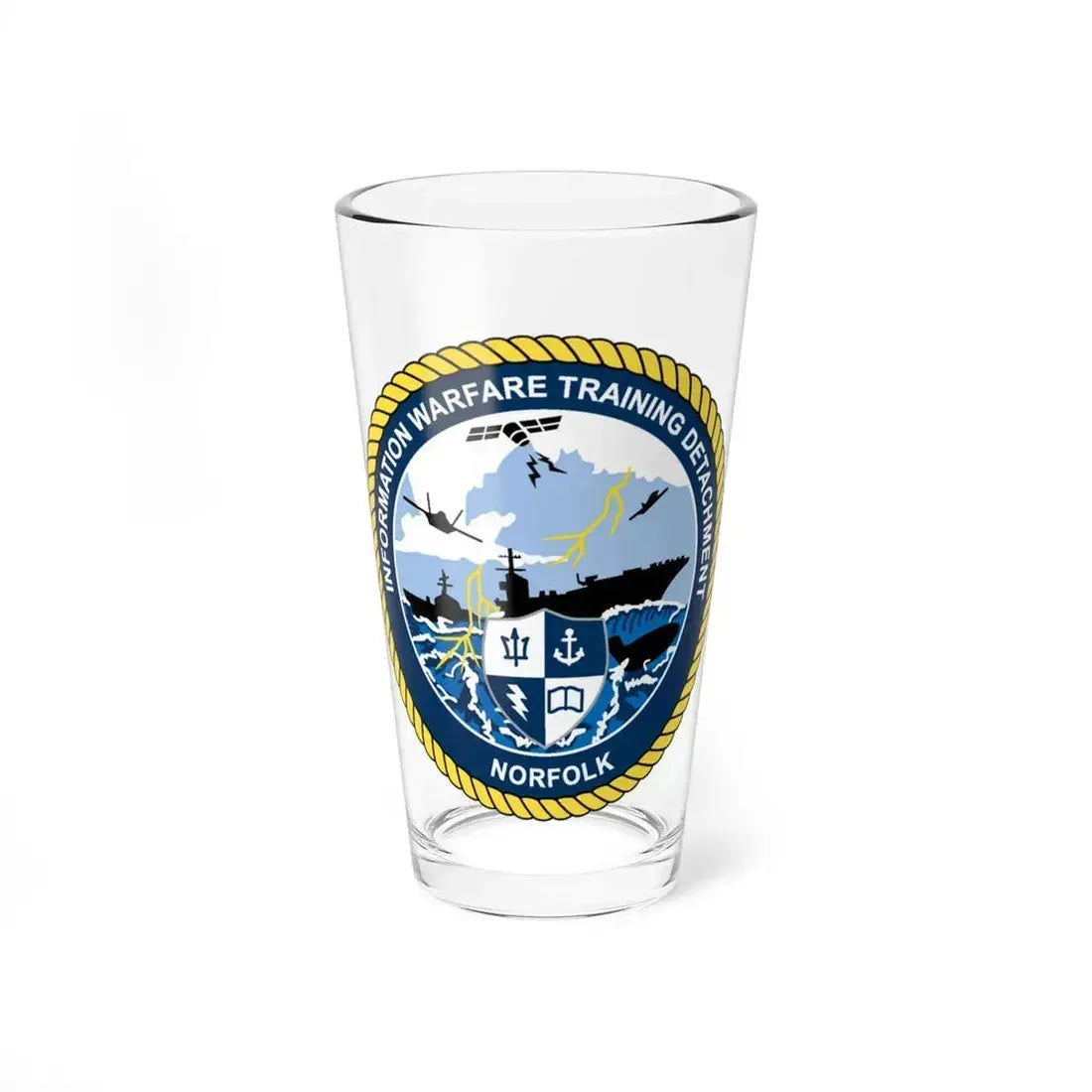 Information Warfare Training Detachment Norfolk (U.S. Navy) Pint Glass 16oz 16oz - Go Mug Yourself