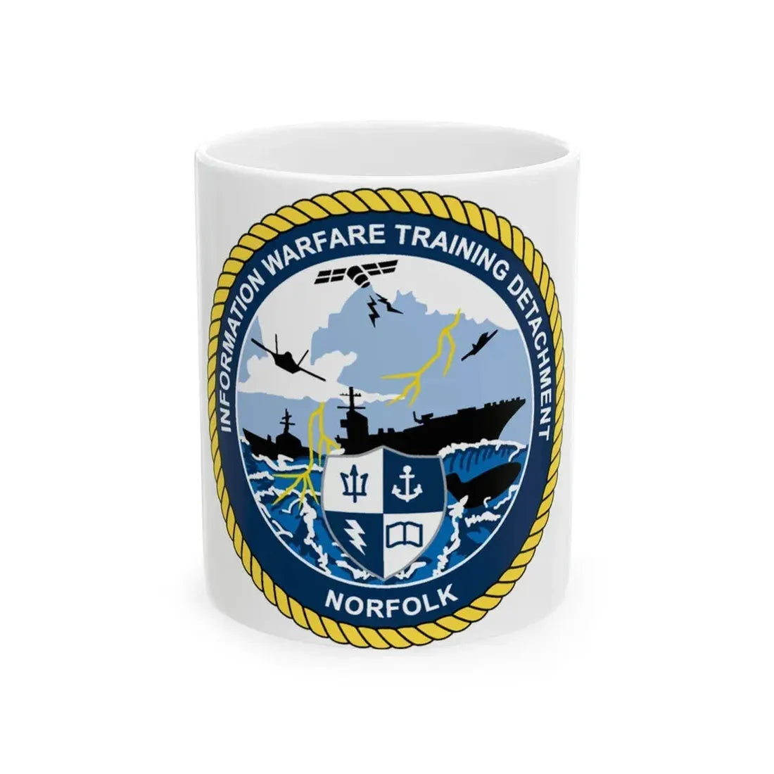Information Warfare Training Detachment Norfolk (U.S. Navy) White Coffee Mug 11oz - Go Mug Yourself