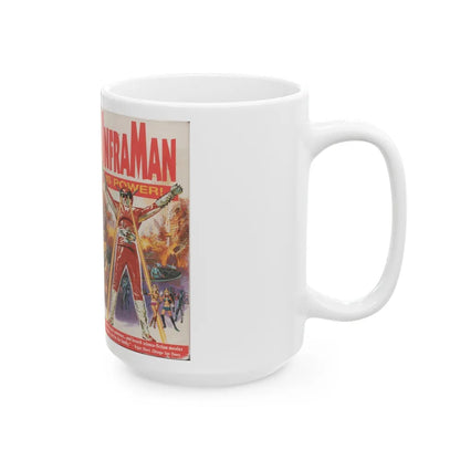 INFRA MAN IS POWER (VHS COVER) - White Coffee Mug-Go Mug Yourself