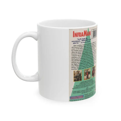 INFRA MAN IS POWER (VHS COVER) - White Coffee Mug - Go Mug Yourself