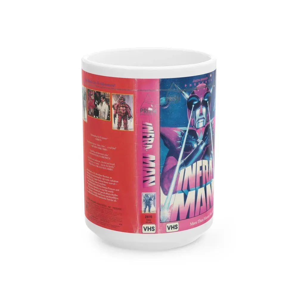 INFRA MAN (VHS COVER) - White Coffee Mug 15oz - Go Mug Yourself