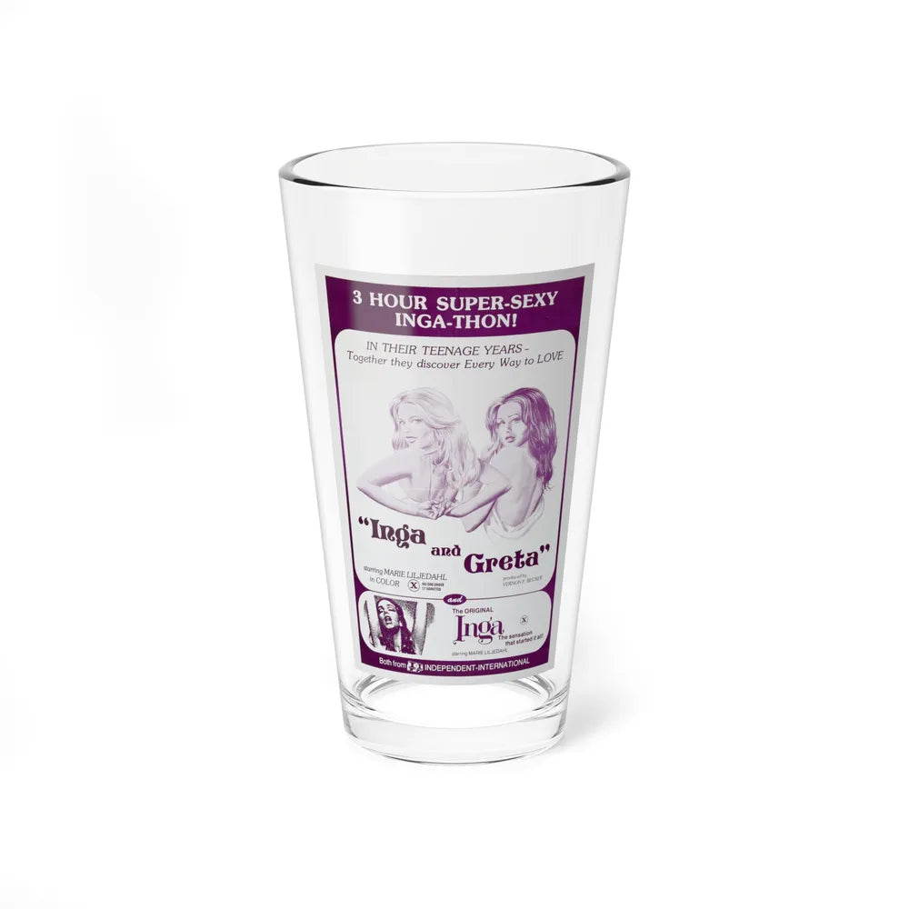 INGA AND GRETA + INGA 1968 Movie Poster - Pint Glass 16oz-16oz-Go Mug Yourself