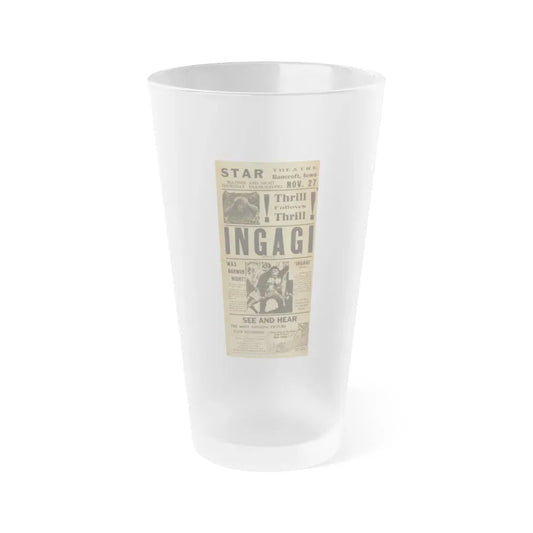 INGAGI (2) 1930 Movie Poster - Frosted Pint Glass 16oz 16oz Frosted - Go Mug Yourself