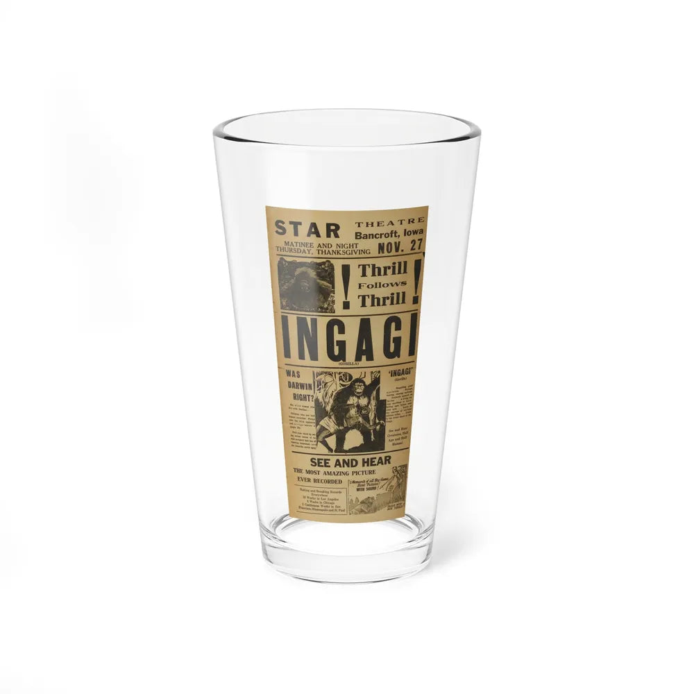 INGAGI (2) 1930 Movie Poster - Pint Glass 16oz-16oz-Go Mug Yourself