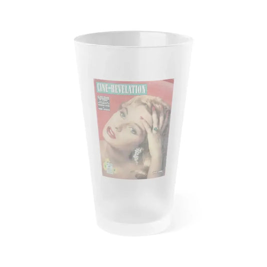 Ingrid Goude #05 - Mag. Cover (Vintage Female Icon) Frosted Pint Glass 16oz 16oz Frosted - Go Mug Yourself