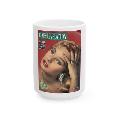 Ingrid Goude #05 - Mag. Cover (Vintage Female Icon) White Coffee Mug 15oz - Go Mug Yourself