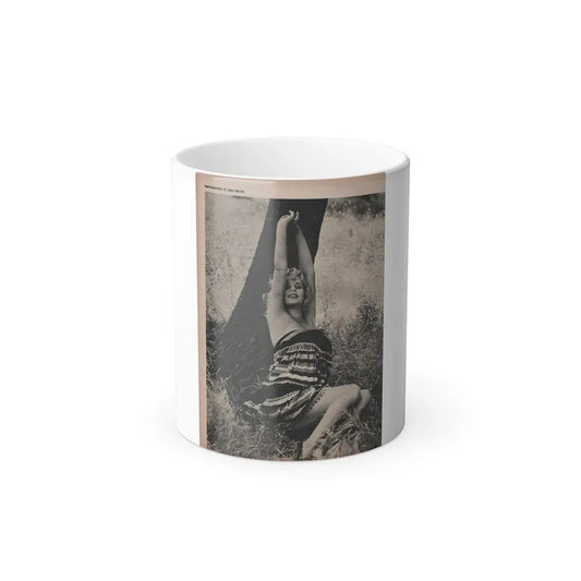 Ingrid Goude #29 - SEE Mag. Jan. '58 - 1 Page & 1 B&W Photo (Vintage Female Icon) Color Changing Mug 11oz 11oz - Go Mug Yourself