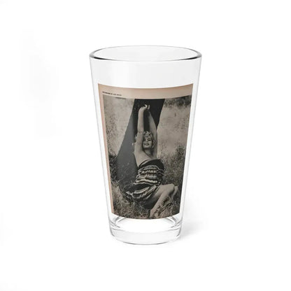 Ingrid Goude #29 - SEE Mag. Jan. '58 - 1 Page & 1 B&W Photo (Vintage Female Icon) Pint Glass 16oz 16oz - Go Mug Yourself