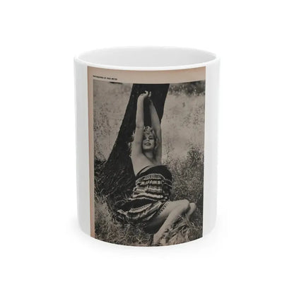 Ingrid Goude #29 - SEE Mag. Jan. '58 - 1 Page & 1 B&W Photo (Vintage Female Icon) White Coffee Mug 11oz - Go Mug Yourself