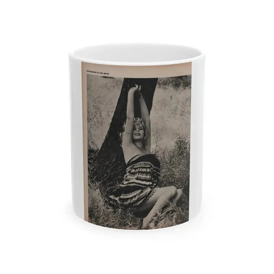 Ingrid Goude #29 - SEE Mag. Jan. '58 - 1 Page & 1 B&W Photo (Vintage Female Icon) White Coffee Mug 11oz - Go Mug Yourself