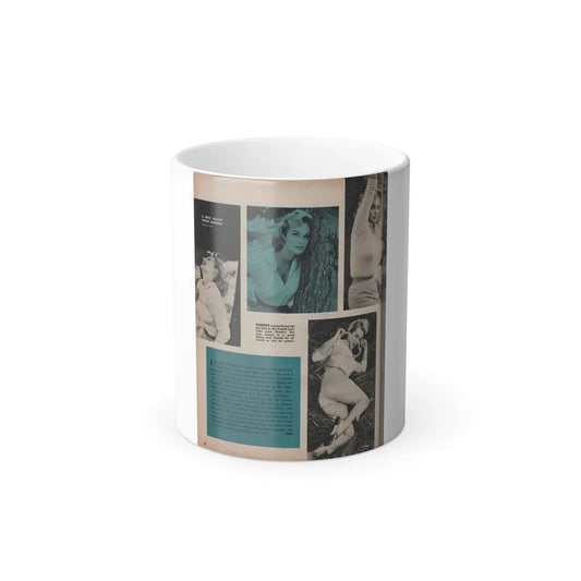 Ingrid Goude #31 - SEE Mag. Jan. '58 - 1 Page, 3 B&W Pics & 1 Color Tinted Pic (Vintage Female Icon) Color Changing Mug 11oz 11oz - Go Mug Yourself