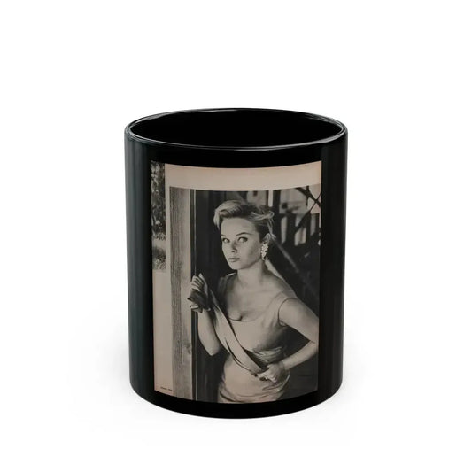 Ingrid Goude #32 - SEE Mag. Jan. '58 - 1 Page & 1 B&W Photo (Vintage Female Icon) Black Coffee Mug 11oz - Go Mug Yourself
