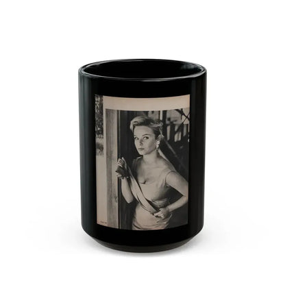 Ingrid Goude #32 - SEE Mag. Jan. '58 - 1 Page & 1 B&W Photo (Vintage Female Icon) Black Coffee Mug 15oz - Go Mug Yourself