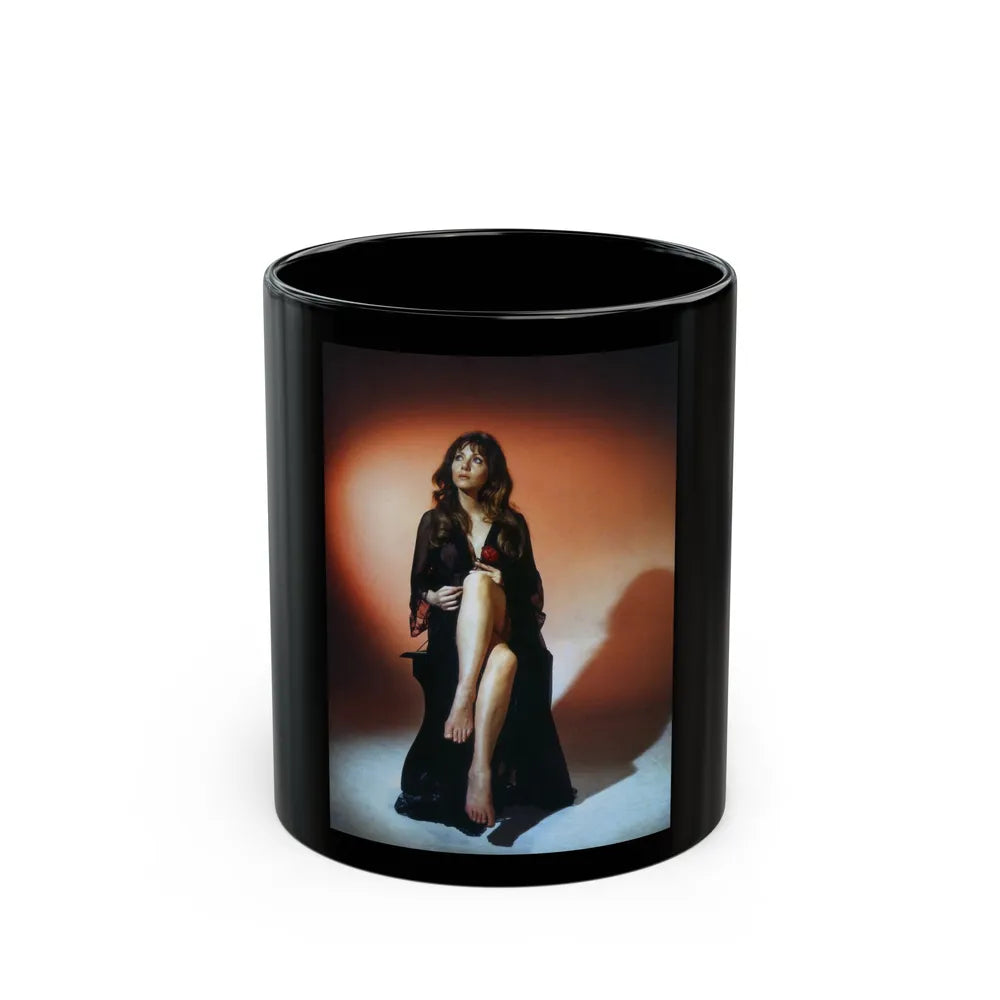 Ingrid Pitt #02 (Vintage Female Icon) Black Coffee Mug-11oz-Go Mug Yourself