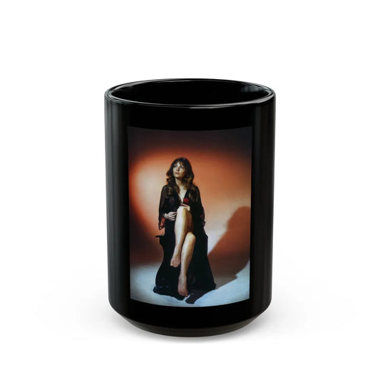 Ingrid Pitt #02 (Vintage Female Icon) Black Coffee Mug-15oz-Go Mug Yourself